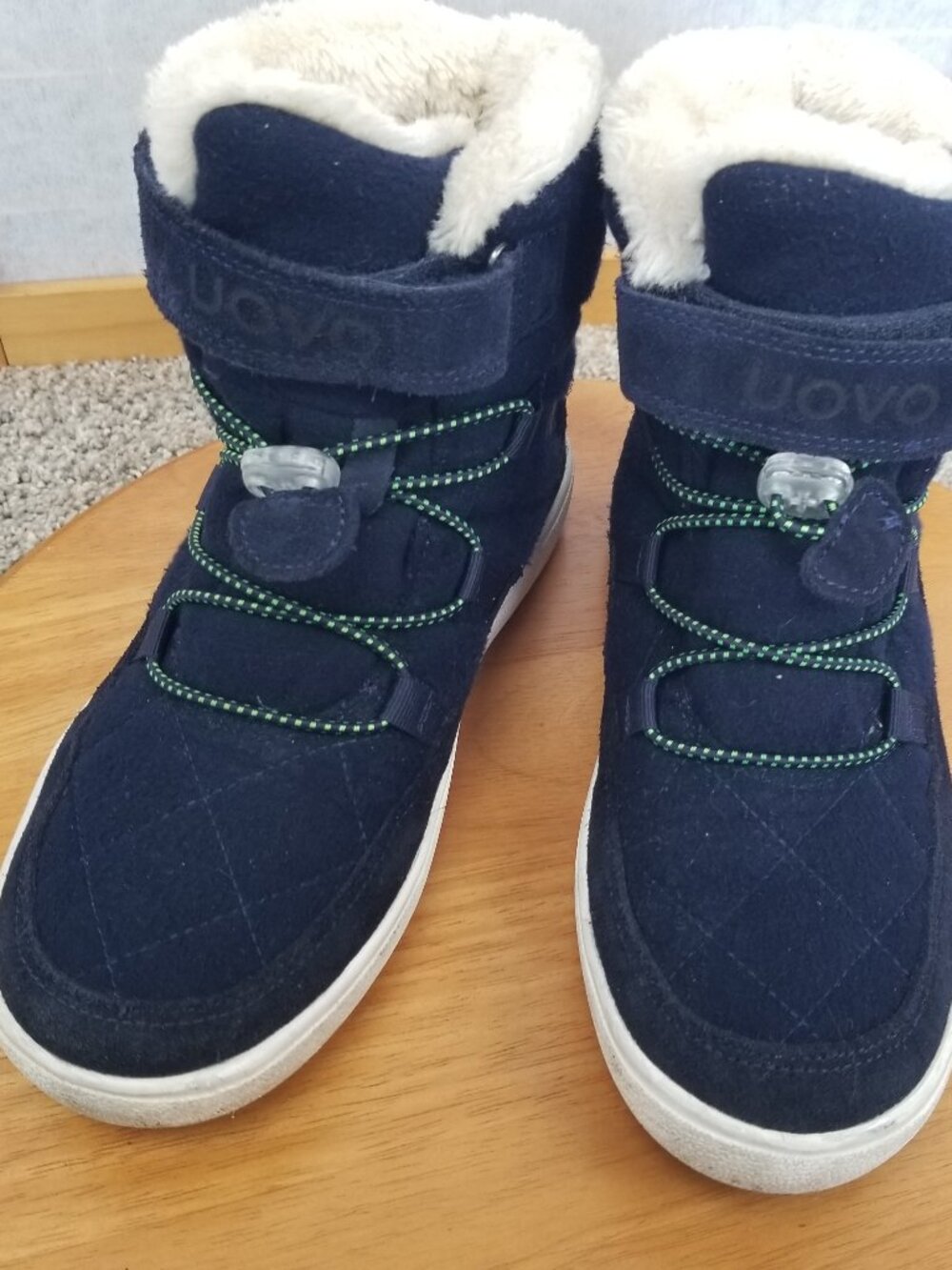 UOVO Snow Boots Navy Blue Faux Fur Lined Size EU 37 /  Big Kids 5